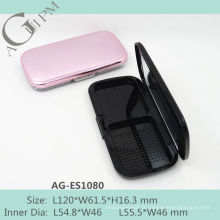 Charmant rectangulaire Compact poudre cas avec miroir AG-ES1080, AGPM empaquetage cosmétique, couleurs/Logo personnalisé